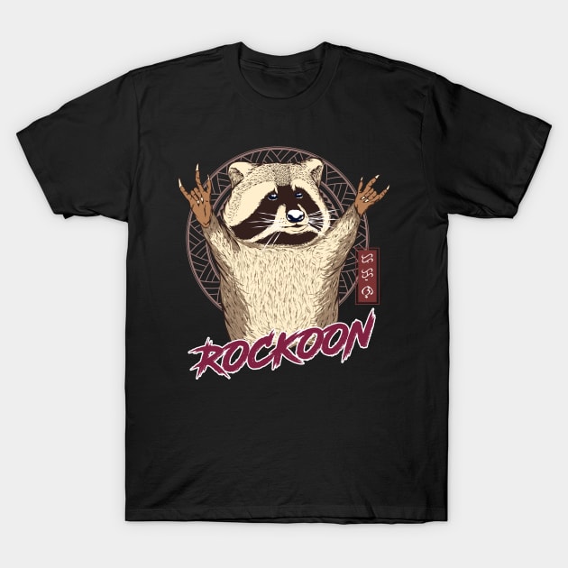Rockoon - Black T-Shirt by Thor Reyes